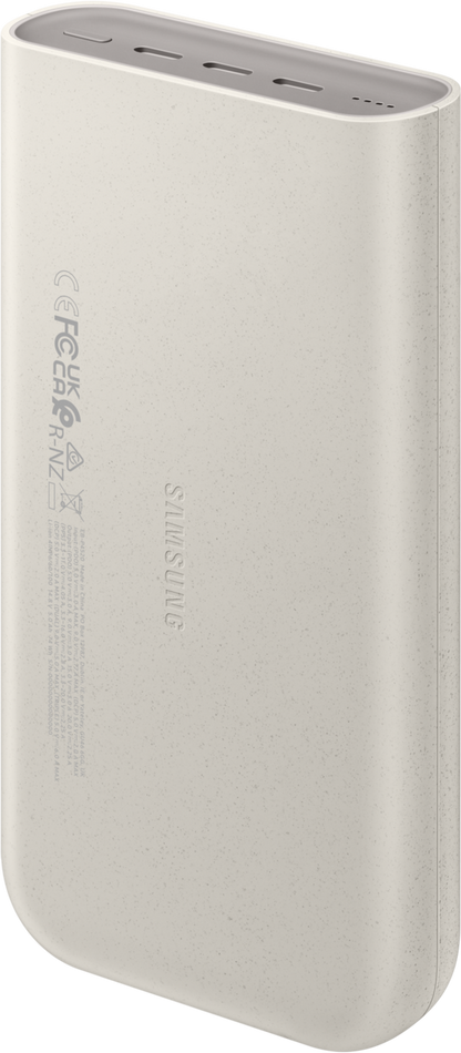 Batteria esterna Samsung, 20000mAh, 45W, PD, 3 x USB-C, Beige EB-P4520XUEGEU 