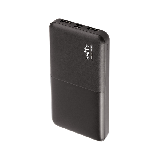 Setty External Battery, 10000mAh, 10W, 2 x USB-A, Black