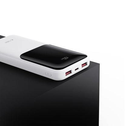 Baterie Externa Tech-Protect PB01, 10000mAh, 22.5W, QC + PD, 1 x USB-C - 2 x USB-A, Alba