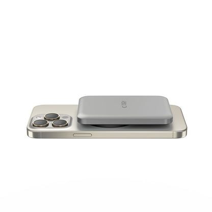 Batteria esterna wireless Tech-Protect PB10 LifeMag, 5000mAh, 15W, PD + FQI, 1 x QI - 1 x USB-C, Grigio 