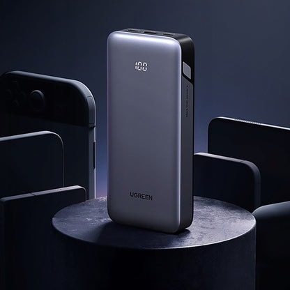 Batteria Esterna UGREEN Nexode PB532 (55989B), 20000mAh, 30W, QC + PD, 1 x USB-A - 2 x USB-C, Grigio