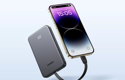 Batteria Esterna UGREEN PB526 (75161B), 10000mAh, 20W, QC + PD, 1 x USB-A - 2 x USB-C, Grigio