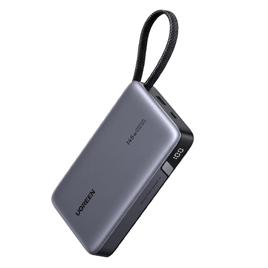 Batteria Esterna UGREEN PB551 (55992), 20000mAh, 145W, QC + PD, 1 x USB-A - 2 x USB-C, Grigio