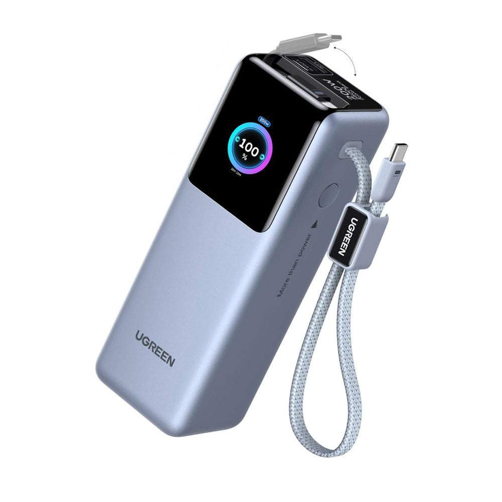Batteria Esterna UGREEN PB728 (75702B), 25000mAh, 200W, QC + PD, 1 x USB-A - 2 x USB-C, Grigio