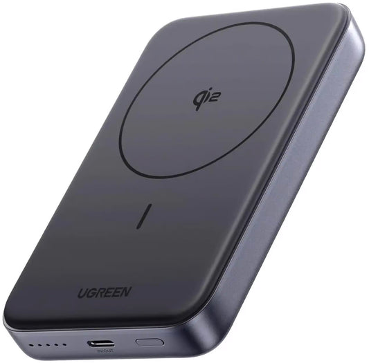 Batteria Esterna UGREEN PB761, 10000mAh, 30W, PD + FQI, 1 x QI - 1 x USB-C, Grigio