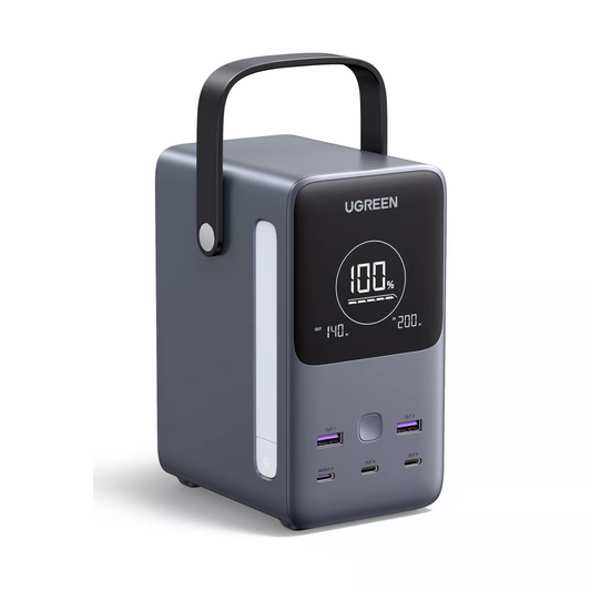 Batteria Esterna UGREEN PB770, 48000mAh, 300W, QC + PD, 2 x USB-A - 3 x USB-C, Grigio, Ricondizionata