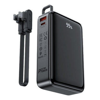 Batteria Esterna Acefast M4, 20000mAh, 67W, PD, 1 x USB-A - 2 x USB-C, Nera