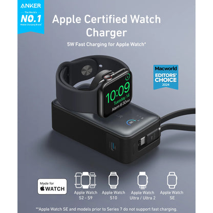 Batteria Esterna Wireless Anker MagGo, 10000mAh, 35W, PD + QI, 1 x QI - 2 x USB-C, Nera A1657H11
