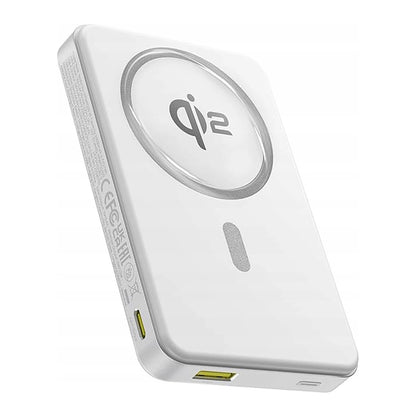 Batteria Esterna Wireless Baseus Airpow2 Qi2, 10000mAh, 22.5W, QC + PD + FQI, 1 x QI - 1 x USB-A - 1 x USB-C, Bianca P10080000213-00