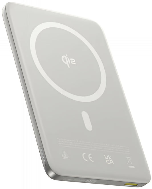 Baseus PicoGo AM41 Wireless External Battery, 10000mAh, 27W, PD + FQI, 1 x QI - 1 x USB-C, Beige E0027203