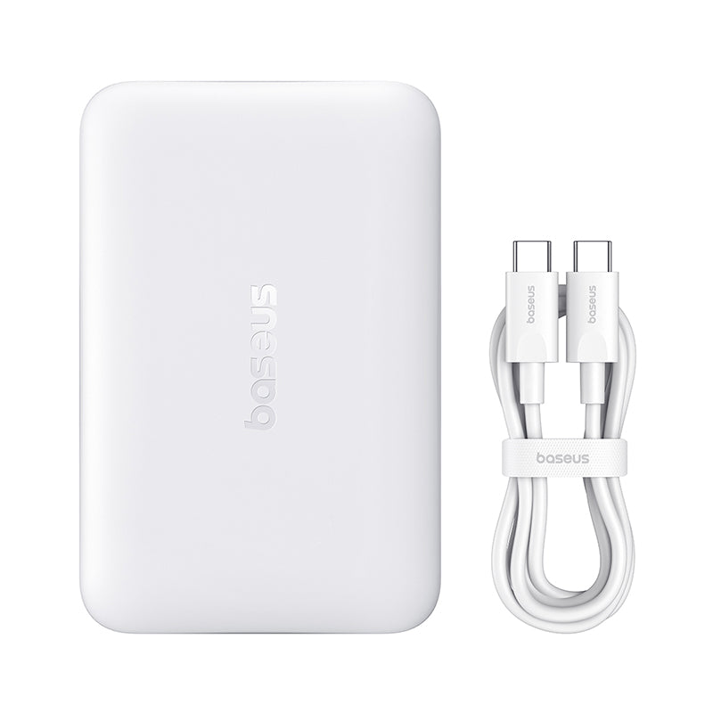 Batteria Esterna Wireless Baseus EnerFill FM11, 10000mAh, 30W, PD + FQI, 1 x QI - 1 x USB-C, Bianca