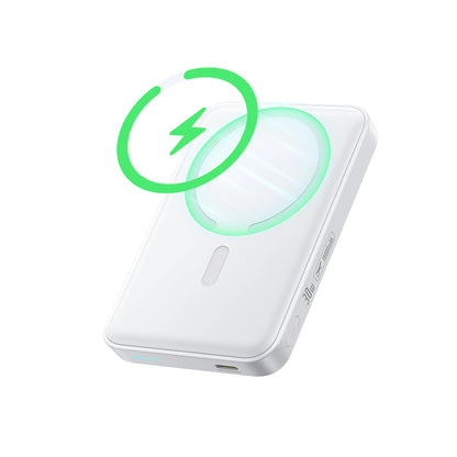 Batteria Esterna Wireless Baseus EnerFill FM11, 10000mAh, 30W, PD + FQI, 1 x QI - 1 x USB-C, Bianca