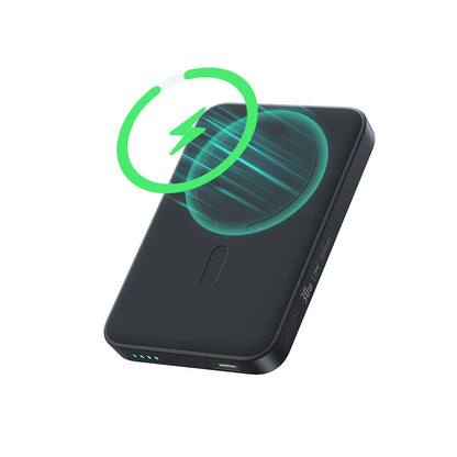 Batteria Esterna Wireless Baseus EnerFill FM11, 10000mAh, 30W, PD + FQI, 1 x QI - 1 x USB-C, Nera