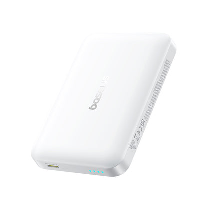 Batteria Esterna Wireless Baseus EnerFill FM11, 10000mAh, 30W, PD + FQI, 1 x QI - 1 x USB-C, Bianca