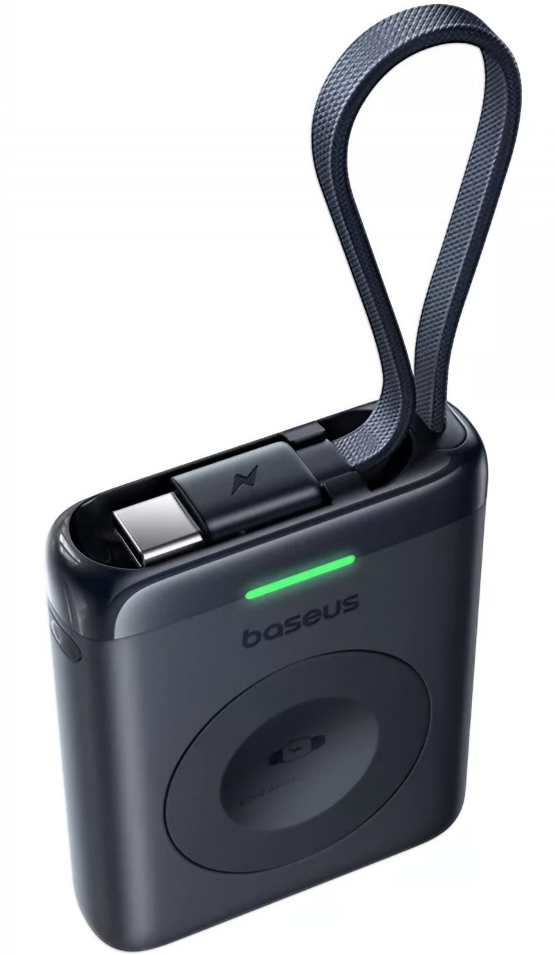 Batteria Esterna Wireless Baseus EnerFill FW11 per Apple Watch Series, 1640mAh, 5W, 1 x QI, Nera E0205301