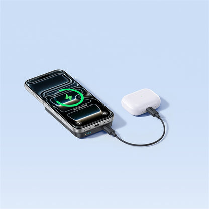 Batteria Esterna Wireless Baseus EnerFill FM11, 10000mAh, 30W, PD + FQI, 1 x QI - 1 x USB-C, Nera