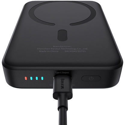 Baseus Magnetic Mini Batteria esterna senza fili, 10000mAh, 20W, PD + FQI, 1 x QI - 1 x USB-C, nero P1005900111113-00 