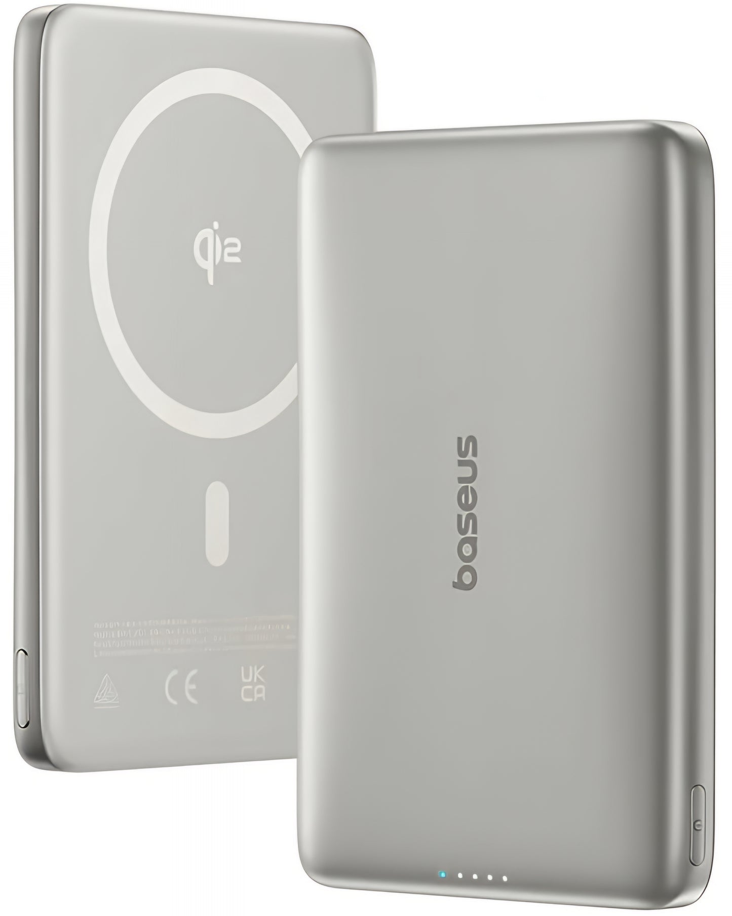 Batteria Esterna Wireless Baseus PicoGo AM41, 10000mAh, 27W, PD + FQI, 1 x QI - 1 x USB-C, Beige E0027203