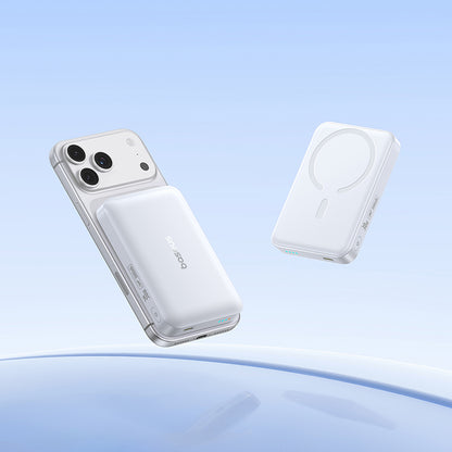 Batteria Esterna Wireless Baseus EnerFill FM11, 10000mAh, 30W, PD + FQI, 1 x QI - 1 x USB-C, Bianca