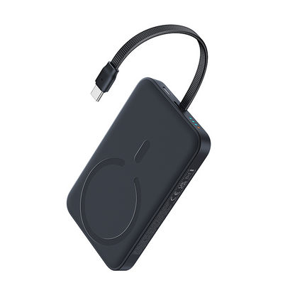 Batteria esterna wireless Baseus EnerFill FM11, 10000 mAh, 30 W, PD + FQI, 1 x QI - 2 x USB-C, nera E0028904