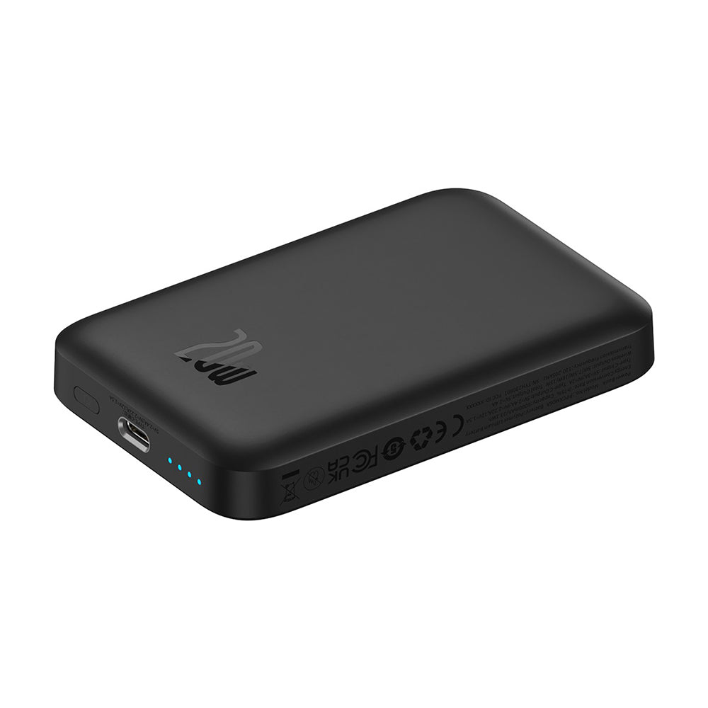 Batteria Esterna Wireless Baseus Mini Air, 6000mAh, 20W, PD + FQI, 1 x QI - 1 x USB-C, Nera P10059002113-00