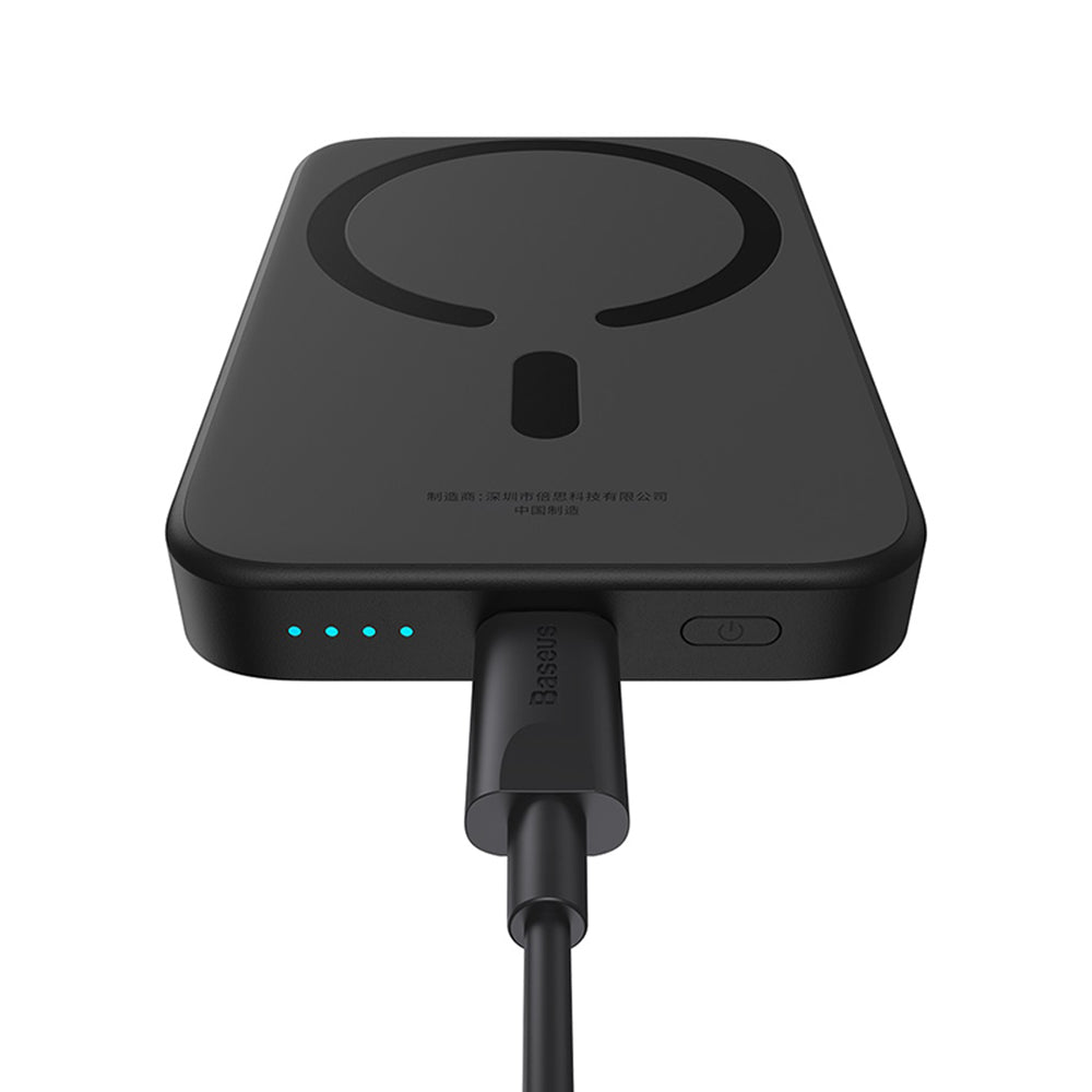 Batteria Esterna Wireless Baseus Mini Air, 6000mAh, 20W, PD + FQI, 1 x QI - 1 x USB-C, Nera P10059002113-00
