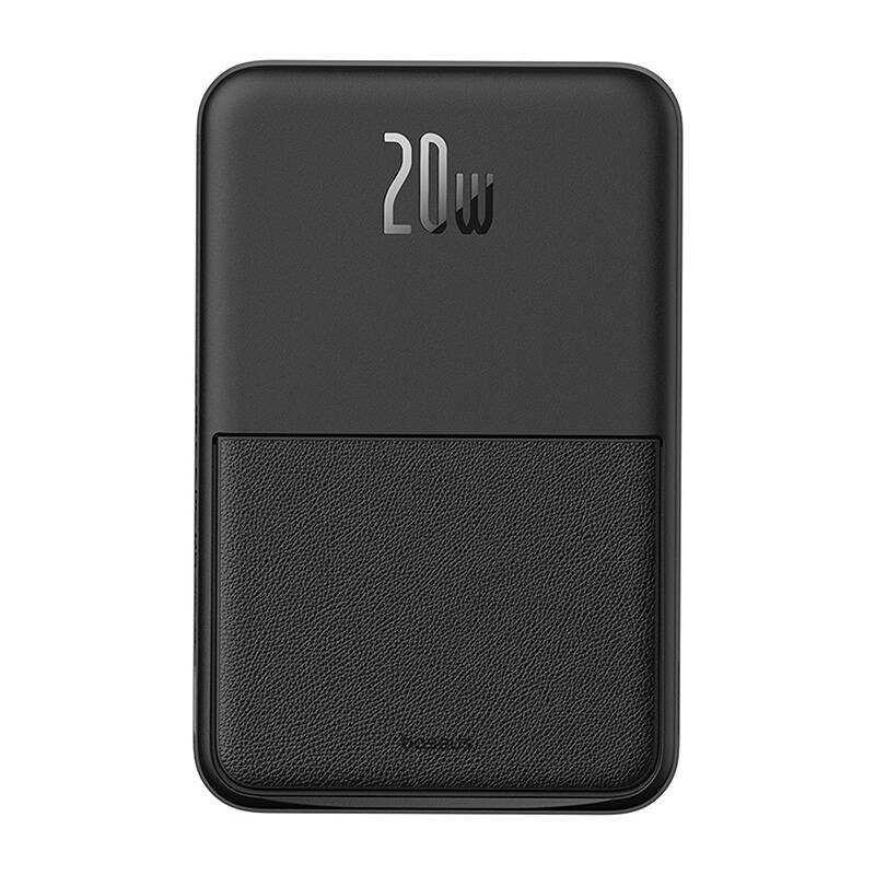 Batteria Esterna Wireless Baseus MagPro PPCXZ05, 5000mAh, 20W, PD + FQI, 1 x QI - 1 x USB-C, Nera P10064101123-00