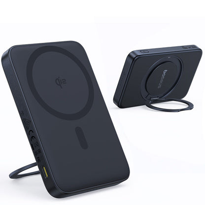 Batteria Esterna Wireless Baseus PicoGo, 5000mAh, 20W, PD + FQI, 1 x QI - 1 x USB-C, Nera P10076802123-00