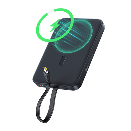 Batteria esterna wireless Baseus EnerFill FM11, 10000 mAh, 30 W, PD + FQI, 1 x QI - 2 x USB-C, nera E0028904