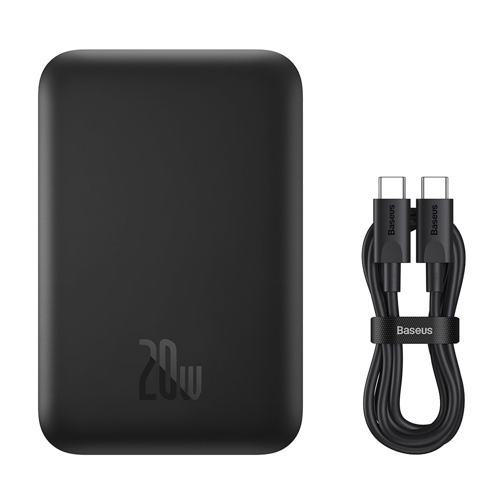 Batteria Esterna Wireless Baseus Mini Air, 6000mAh, 20W, PD + FQI, 1 x QI - 1 x USB-C, Nera P10059002113-00