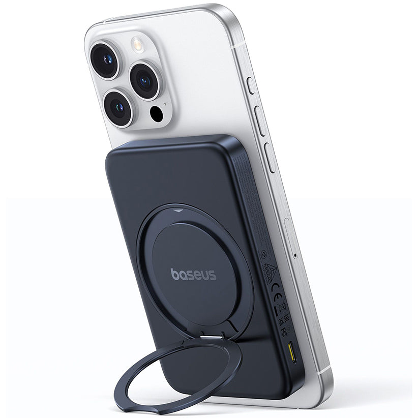 Batteria Esterna Wireless Baseus PicoGo, 5000mAh, 20W, PD + FQI, 1 x QI - 1 x USB-C, Nera P10076802123-00