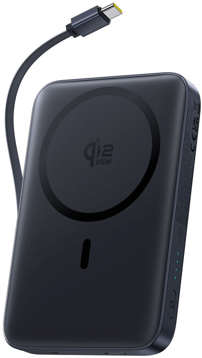 Batteria Esterna Wireless Baseus PicoGo AM61, 10000mAh, 45W, PD + FQI, 1 x QI - 2 x USB-C, Nera E0028V00