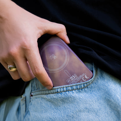 Batteria esterna wireless Blavec BJ-04 Slim, 10000 mAh, 22,5 W, PD + FQI, 1 x QI - 1 x USB-C, viola
