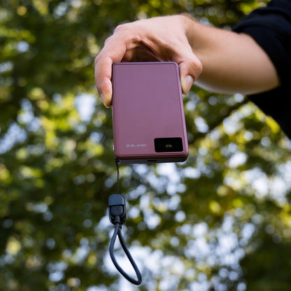 Batteria esterna wireless Blavec BJ-03 Slim, 10000 mAh, 22,5 W, PD + FQI, 1 x QI - 1 x USB-C, viola
