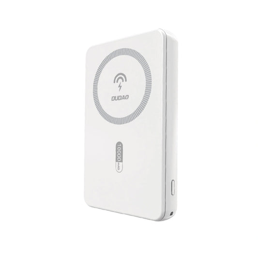 Batteria Esterna Wireless Dudao K14S, 5000mAh, 20W, QC + PD + FQI, 1 x QI - 1 x USB-A - 1 x USB-C, Bianca