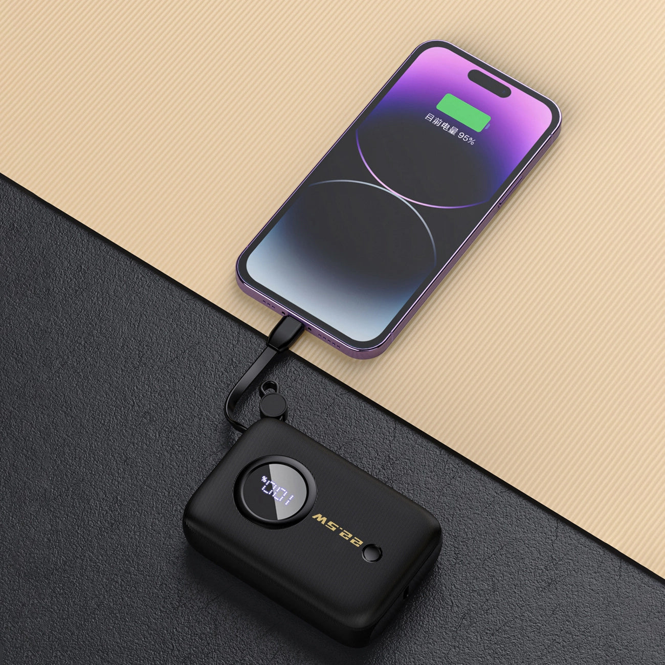 Batteria Esterna Dudao K14, 10000mAh, 22.5W, QC + PD, 1 x Lightning - 1 x USB-A - 2 x USB-C, Nera