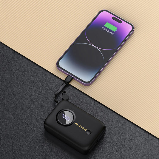 Batteria Esterna Dudao K14, 10000mAh, 22.5W, QC + PD, 1 x Lightning - 1 x USB-A - 2 x USB-C, Nera