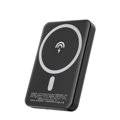 Batteria esterna wireless Dudao K14S, 5000mAh, 10W, PD + QI, 1 x QI - 1 x USB-C, Nero