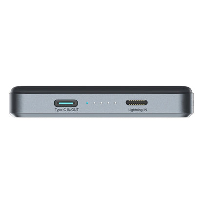 Batteria Esterna Wireless Joyroom JR-PBM08 Pro, 10000mAh, 20W, PD + FQI, 1 x QI - 1 x USB-C, Grigio