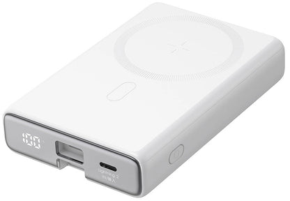 Batteria Esterna Wireless Joyroom JR-PBM01, 10000mAh, 20W, QC + PD + FQI, 1 x Lightning - 1 x QI - 1 x USB-C, Bianca