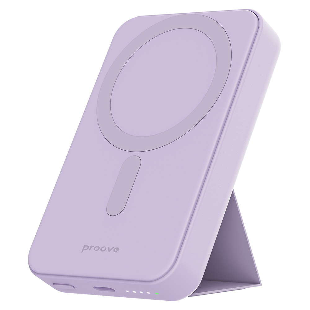 Batteria Esterna Wireless Proove Hyperion, 10000mAh, 20W, PD + FQI, 1 x QI - 1 x USB-C, Viola