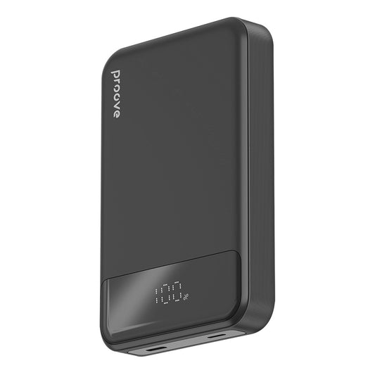Batteria Esterna Wireless Proove Hoodman, 10000mAh, 20W, PD + FQI, 1 x QI - 1 x USB-C, Nera PBH120010001
