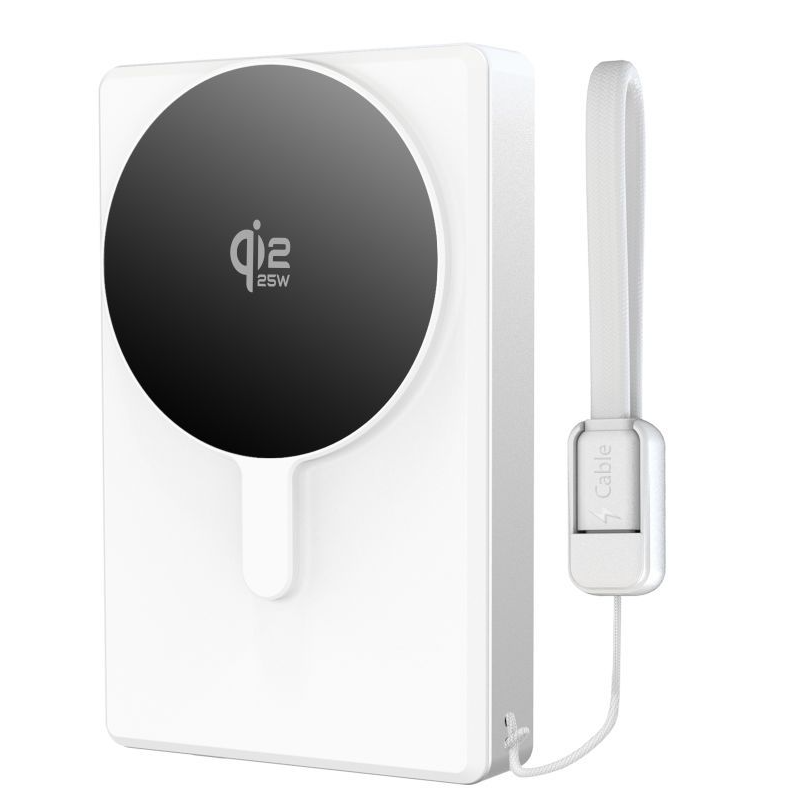 Batteria Esterna Wireless Tech-Protect PB40 LifeMag, 10000mAh, 25W, PD + FQI, 1 x QI - 1 x USB-C, Argento