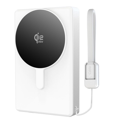 Batteria Esterna Wireless Tech-Protect PB40 LifeMag, 10000mAh, 25W, PD + FQI, 1 x QI - 1 x USB-C, Argento