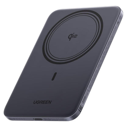 Batteria Esterna Wireless UGREEN PB580 (75984B), 5000mAh, 15W, PD + FQI, 1 x QI - 1 x USB-C, Grigio