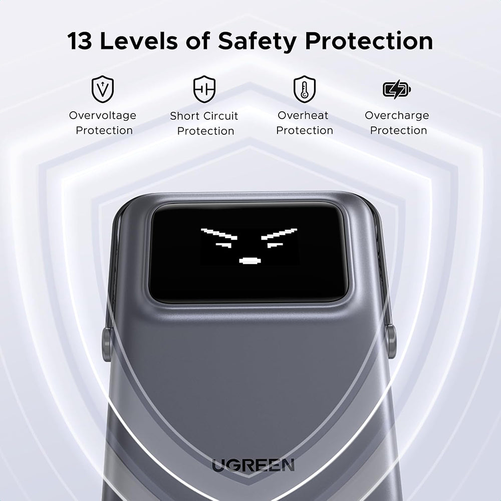 Batteria Esterna Wireless UGREEN PB764 Uno, 10000mAh, 20W, PD + FQI, 1 x QI - 1 x USB-C, Grigio