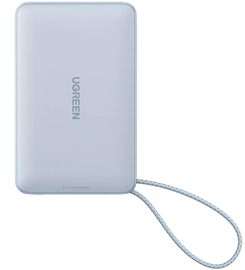 Batteria Esterna Wireless UGREEN MagFlow PB773 (65958), 10000mAh, 25W, PD + FQI, 1 x QI - 2 x USB-C, Blu