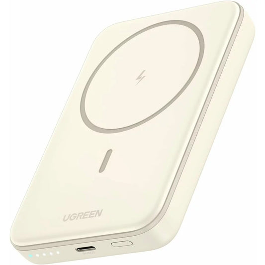 Batteria esterna wireless UGREEN PB561, 10000mAh, 20W, PD + FQI, 1 x QI - 1 x USB-C, Beige