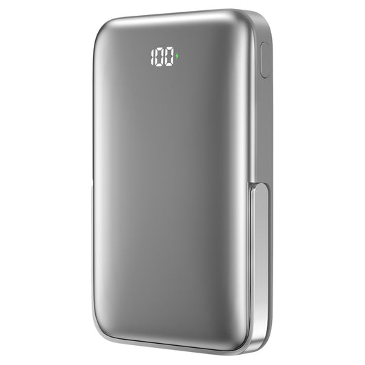 Batteria Esterna Wireless WiWu Wi-P018, 10000mAh, 20W, PD + FQI, 1 x QI - 1 x USB-C, Grigio