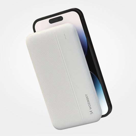 Batteria Esterna WZK WPBWE1, 10000mAh, 10W, 2 x USB-A, Bianca